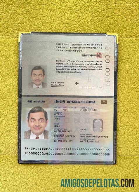 Passaporte Coreano 2022 Presente Photolook modelo